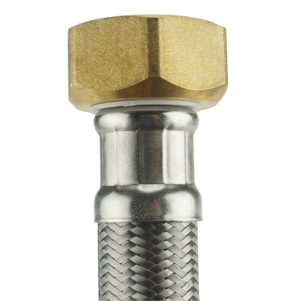 Apollo 3/4 in. Push-to-Connect x 1 in. Female Pipe Thread x 24 in. Braided SS Water Softener Connector FSBBS34P1F24 - main